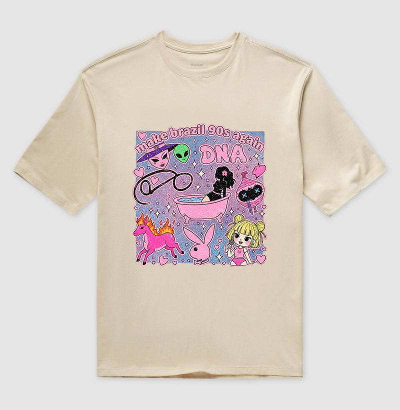 Camiseta Oversized Delgado "make brazil 90s again"