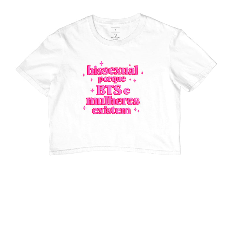 Cropped Delgado "bissexual porque BTS e mulheres existem"
