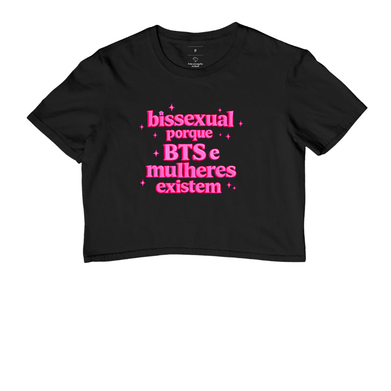 Cropped Delgado "bissexual porque BTS e mulheres existem"