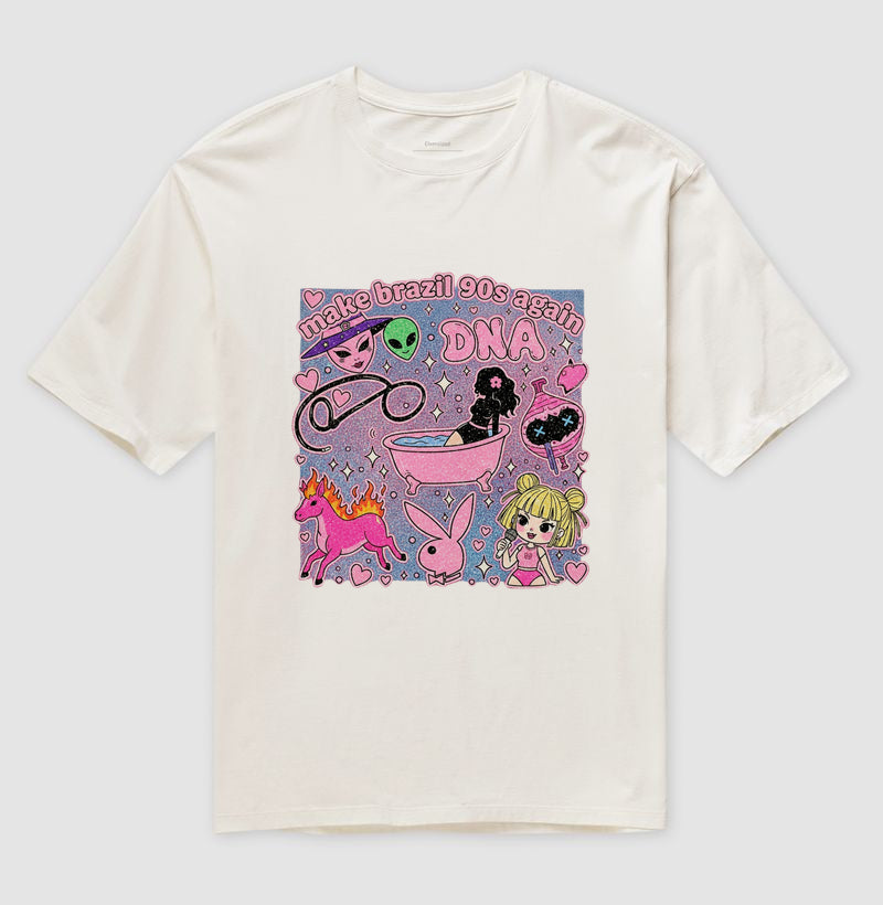 Camiseta Oversized Delgado "make brazil 90s again"