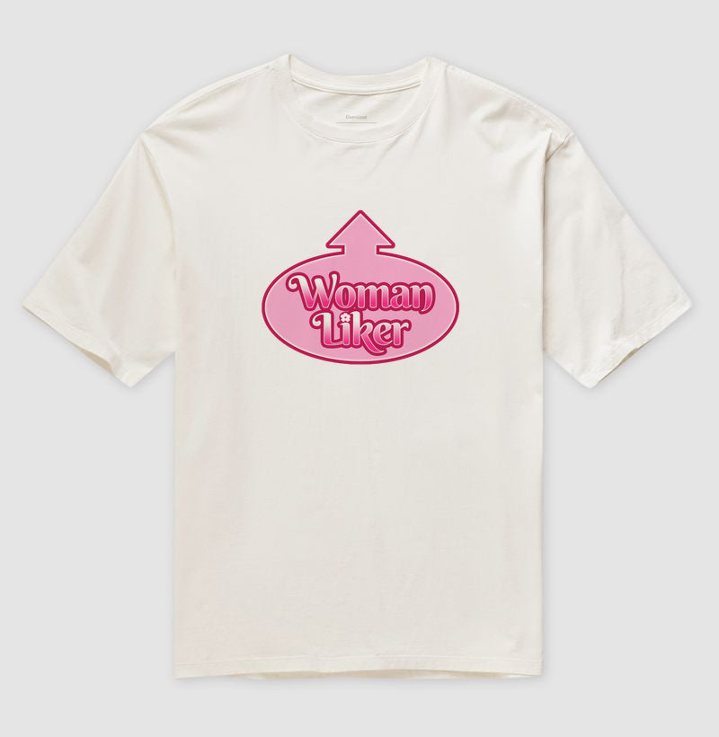 Camiseta Oversized Delgado "Woman Liker"