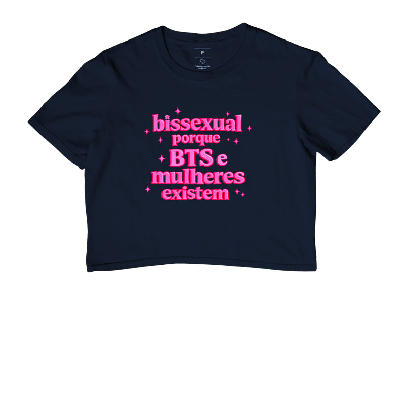 Cropped Delgado "bissexual porque BTS e mulheres existem"
