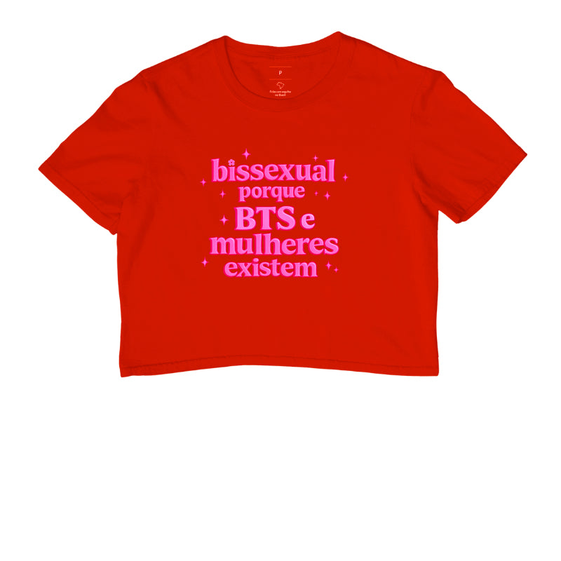 Cropped Delgado "bissexual porque BTS e mulheres existem"