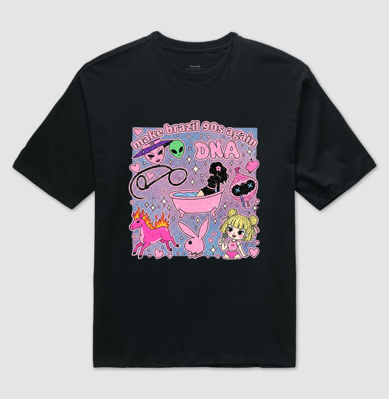 Camiseta Oversized Delgado "make brazil 90s again"