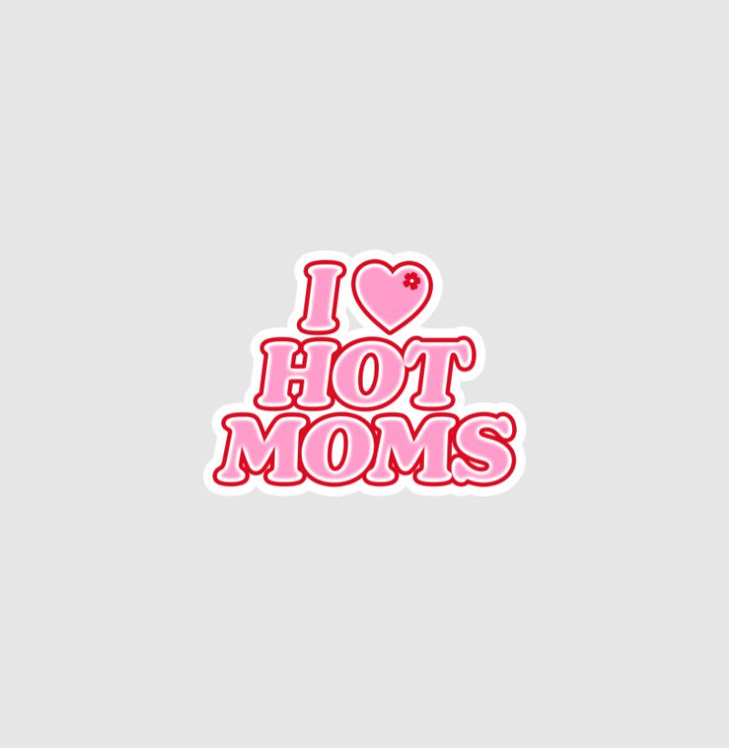 Camiseta Oversized Delgado "I LOVE HOT MOMS"