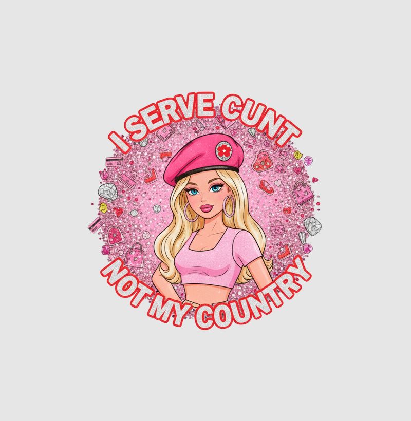 Cropped Delgado "I SERVE CUNT NOT MY COUNTRY"