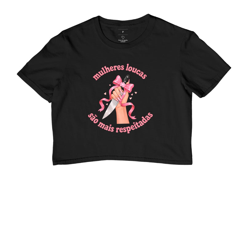 Cropped Delgado "mulheres loucas são mais respeitadas"